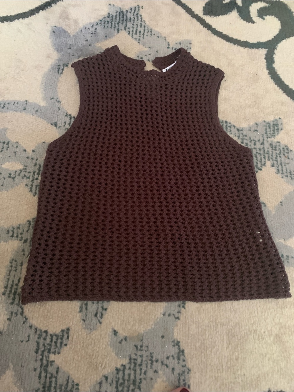 Zara  Crochet Sleeveless Tank Top